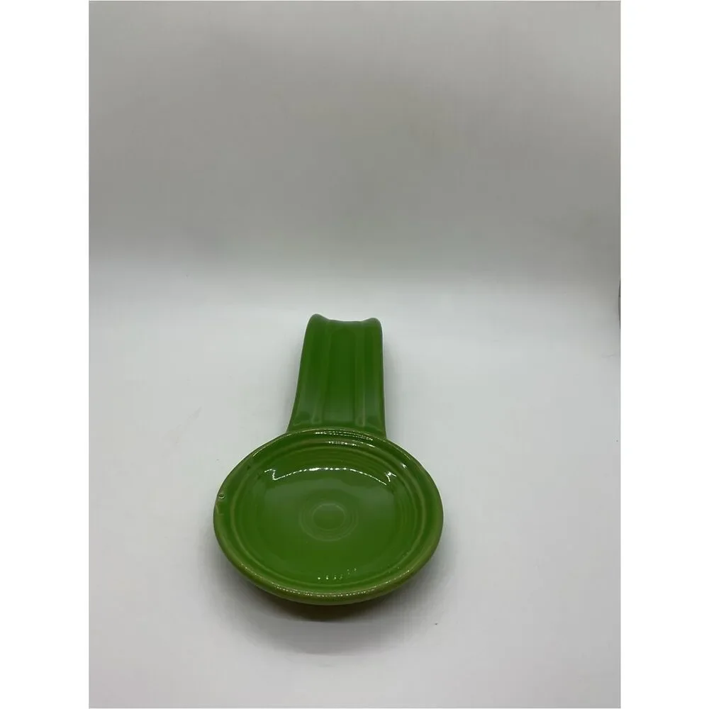 Fiesta Shamrock? Green Ceramic Spoon Rest - flaws